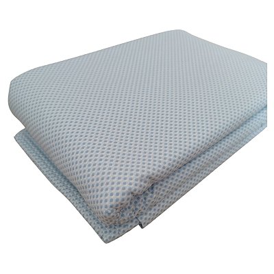 Tecido Tricoline 100% Algodão Micro Xadrez 50x150cm - Azul Claro