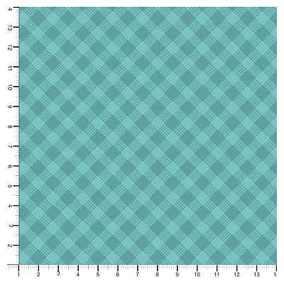 Tecido Tricoline 100% Algodão Xadrez 50x150cm - Azul Claro