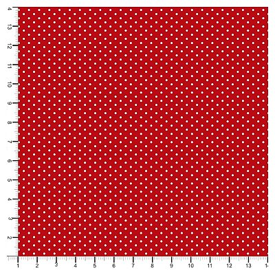 Tecido Tricoline 100% Algodão Poá 50x150cm - Vermelho