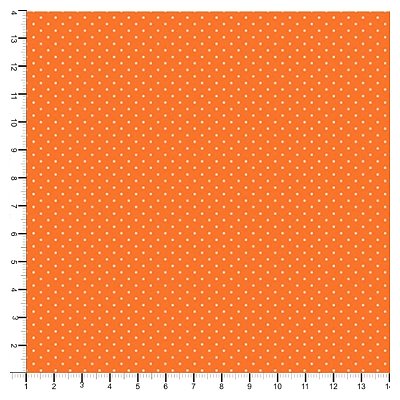 Tecido Tricoline 100% Algodão Poá 50x150cm - Laranja