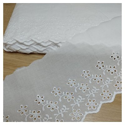 Bordado Inglês Branco 110mm x 13,7m