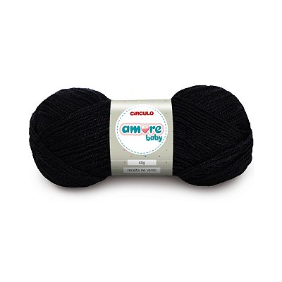 Lã Amore Baby Círculo 40g - Preto - Un