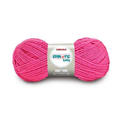 Lã Amore Baby Círculo 40g - Rosa Fucsia - Un