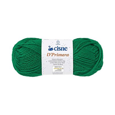 Lã Cisne D’Primera 40g 84m C747 Verde Bandeira