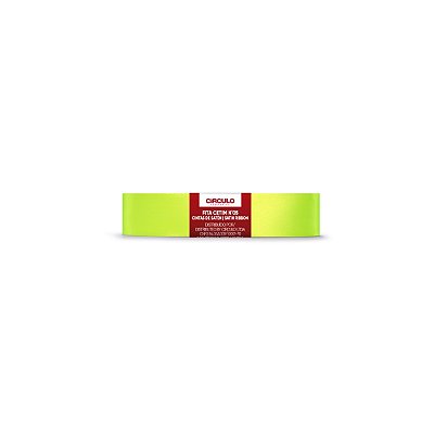 Fita Cetim Circulo 22mm x 10m N.05 Verde Neon - Un