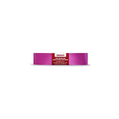 Fita Cetim Circulo 22mm x 10m N.05 Rosa Choque - Un