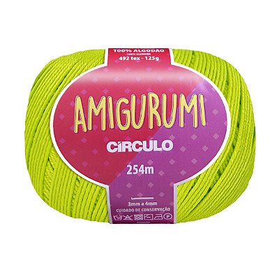 Fio Amigurumi Círculo 254m - Verde Limao - Un