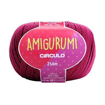 Fio Amigurumi Círculo 254m - Vinho - Un