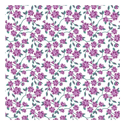 Viés de Algodão Largo Tijuca Peripan Estampado 35mmx20m - C9817 Mini Flores Roxas