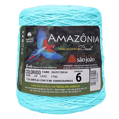 Barbante Amazônia Fio 6 1kg - São João - Aquamar - Un