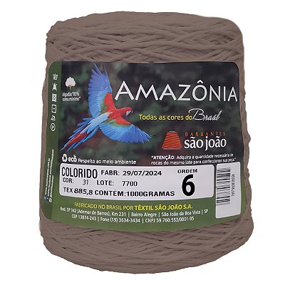 Barbante Amazônia Fio 6 1kg - São João - Caramelo - Un