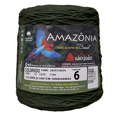 Barbante Amazônia Fio 6 1kg - São João - Verde Musgo - Un