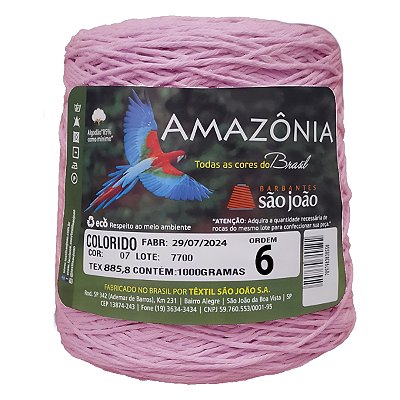 Barbante Amazônia Fio 6 1kg - São João - Rosa Claro - Un
