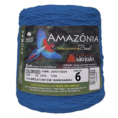 Barbante Amazônia Fio 6 1kg - São João - Azul Royal - Un