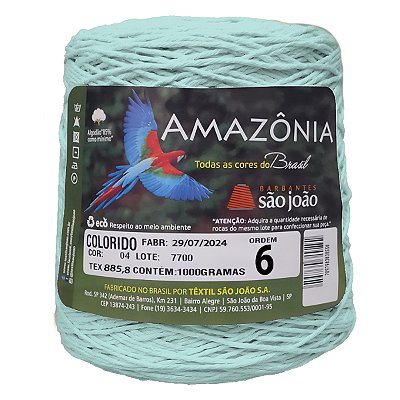 Barbante Amazônia Fio 6 1kg - São João - Verde Água - Un