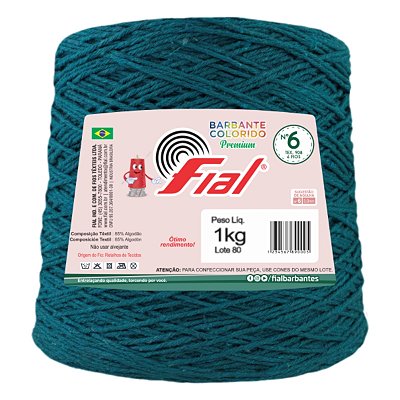Barbante Colorido Premium Fio 6 1Kg Fial - Petróleo - Un