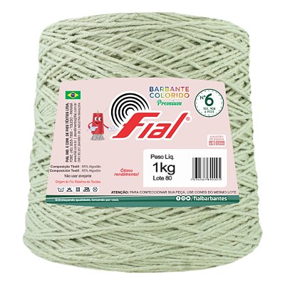 Barbante Colorido Premium Fio 6 1Kg Fial - Caqui - Un