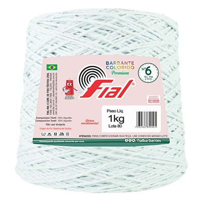 Barbante Colorido Premium Fio 6 1Kg Fial - Branco - Un
