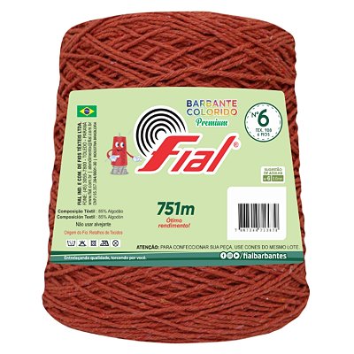 Barbante Colorido Premium Fio 6 700g Fial - Telha - Un