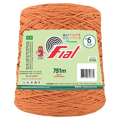 Barbante Colorido Premium Fio 6 700g Fial - Ferrugem - Un