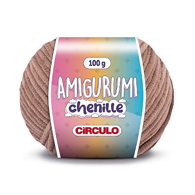 Fio Amigurumi Chenille Círculo 110m - Cacau  - Un