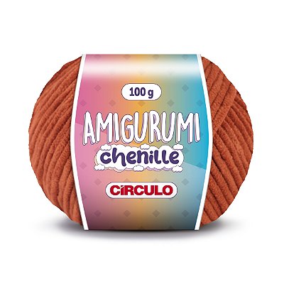 Fio Amigurumi Chenille Círculo 110m - Terracota  - Un