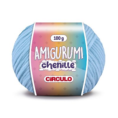 Fio Amigurumi Chenille Círculo 110m - Azul Candy  - Un