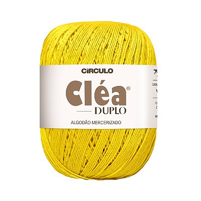 Fio Cléa Duplo Algodão Mercerizado 150g - Canário - Un