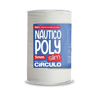 Fio Náutico Poly Slim 3mm 400g - Branco - Un