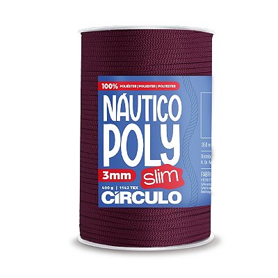 Fio Náutico Poly Slim 3mm 400g - Uva Passa - Un