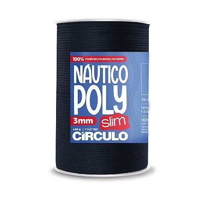 Fio Náutico Poly Slim 3mm 400g - Azul Marinho - Un