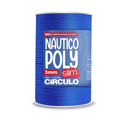 Fio Náutico Poly Slim 3mm 400g - Azul Bic - Un