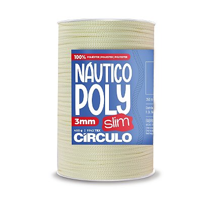 Fio Náutico Poly Slim 3mm 400g - Creme - Un