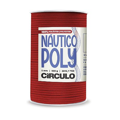 Fio Náutico Poly 5mm 500g - Vermelho Círculo - Un