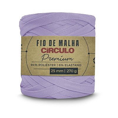 Fio Malha Premium Círculo 25mm - Lilás Suave - Un