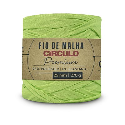 Fio Malha Premium Círculo 25mm - Verde Fashion - Un
