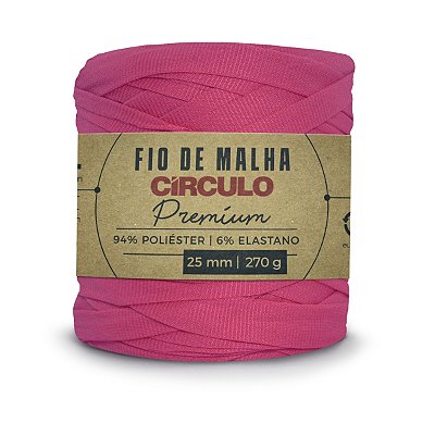 Fio Malha Premium Círculo 25mm - Rosa Tropical - Un