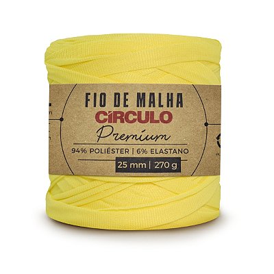 Fio Malha Premium Círculo 25mm - Canário - Un