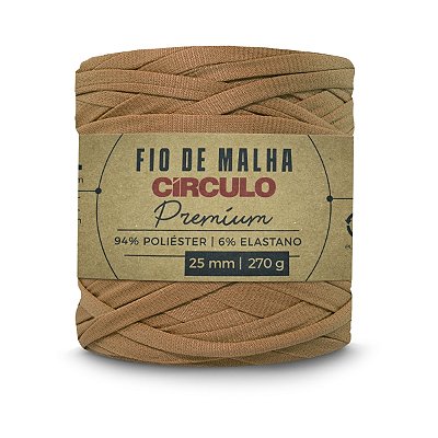 Fio Malha Premium Círculo 25mm - Pecã - Un