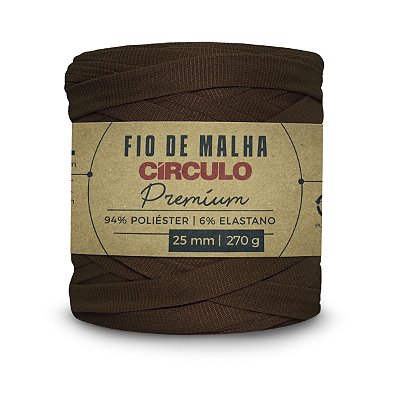Fio Malha Premium Círculo 25mm - Chocolate em Pó - Un