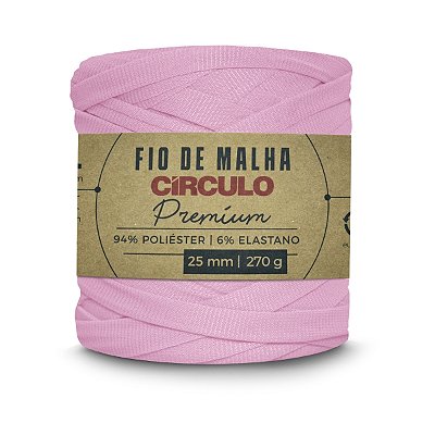 Fio Malha Premium Círculo 25mm - Rosa Algodão - Un