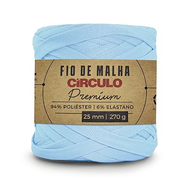 Fio Malha Premium Círculo 25mm - Azul Candy - Un
