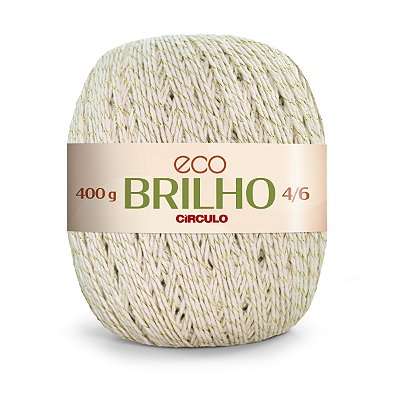 Barbante Eco Brilho Círculo 393m - Natural Brilho Ouro - Un