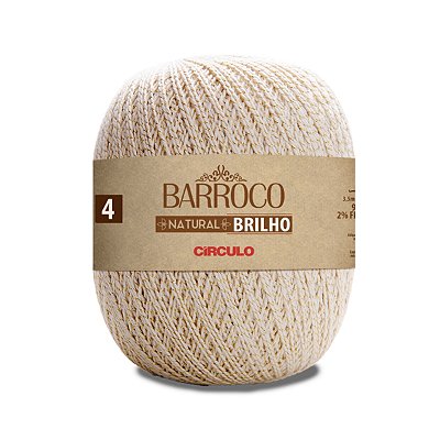 Barbante Barroco Natural Brilho Ouro 4 700g - Un