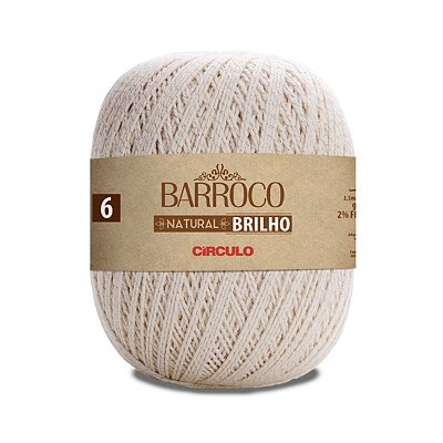 Barbante Barroco Natural Brilho Prata 6 700g - Un