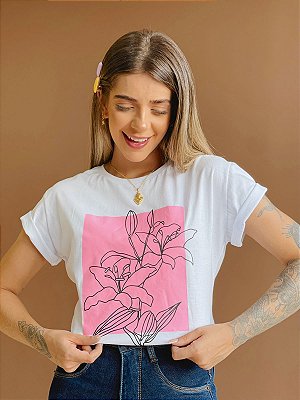 T-shirt pink flower