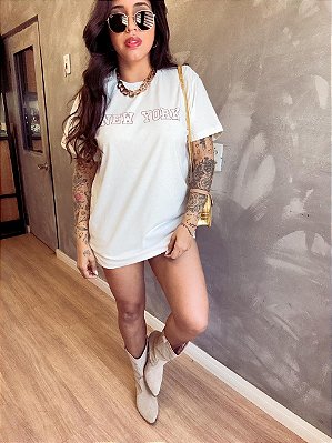T-shirt Max New York Marfim