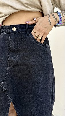 SAIA JEANS MIDI BLACK