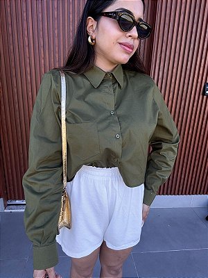 CROPPED CAMISA M/L TRICOLINE CLASSIC