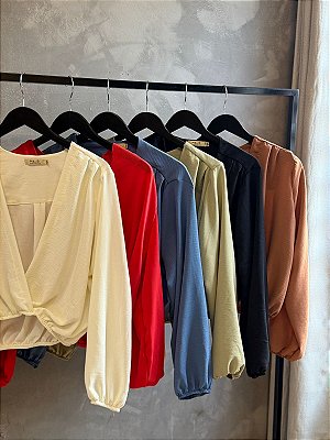 Blusa transpasse Virgínia